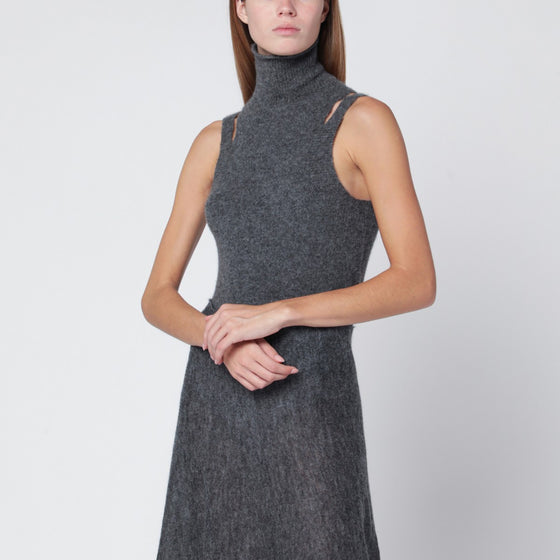 Roberto Collina Grey cashmere blend turtleneck top