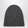 Roberto Collina Charcoal cashmere ribbed beanie
