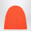 Roberto Collina Orange cashmere ribbed beanie