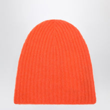  Roberto Collina Orange cashmere ribbed beanie
