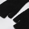 Roberto Collina Long black gloves in cashmere and silk blend