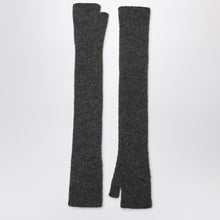  Roberto Collina Long grey gloves in cashmere and silk blend