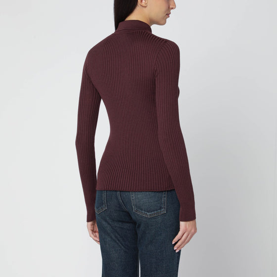 Roberto Collina Aubergine wool cardigan