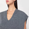 Roberto Collina Oversized grey wool vest