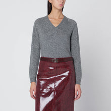  Roberto Collina Gray wool V-neck sweater