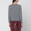Roberto Collina Gray wool V-neck sweater