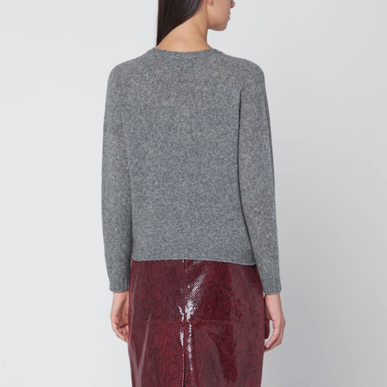 Roberto Collina Gray wool V-neck sweater