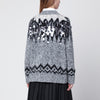 Roberto Collina Grey wool-blend cardigan with sequins