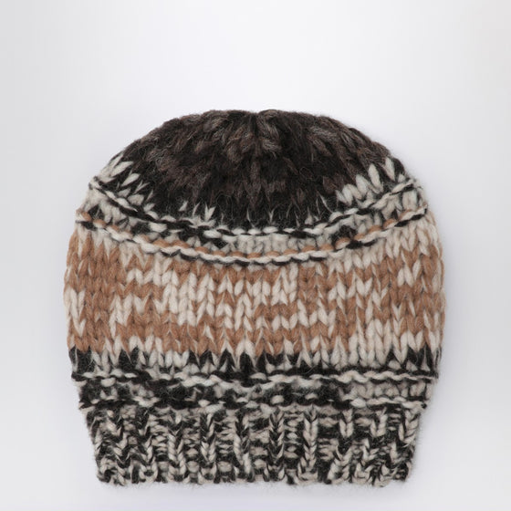 Roberto Collina Camel mouliné-effect beanie
