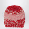 Roberto Collina Red/pink mouliné-effect beanie