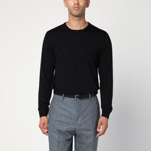  Roberto Collina Black crew neck wool sweater