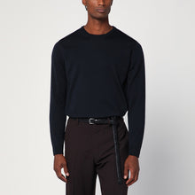  Roberto Collina Navy blue crew neck wool sweater