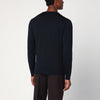 Roberto Collina Navy blue crew neck wool sweater