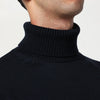 Roberto Collina Navy blue wool turtleneck sweater