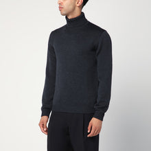  Roberto Collina Anthracite grey wool turtleneck sweater