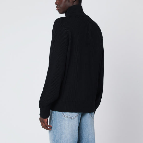 Roberto Collina Black wool zip cardigan