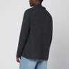 Roberto Collina Anthracite grey jacket-style cardigan