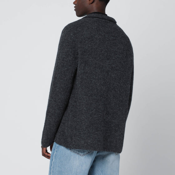 Roberto Collina Anthracite grey jacket-style cardigan