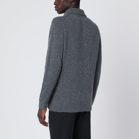 Roberto Collina Anthracite gray sweater in cashmere blend