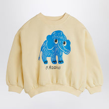  Mini Rodini Ivory sweatshirt with mammoth print