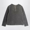 Mini Rodini Grey velvet crew-neck sweater