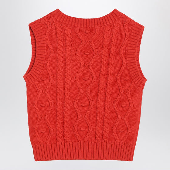 Mini Rodini Red Panda cable knit slipover