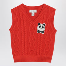  Mini Rodini Red Panda cable knit slipover