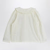 Mini Rodini White Schiffli blouse with embroidered strawberry