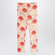  Mini Rodini Pink leggings with mammoth print