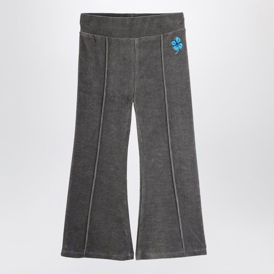 Mini Rodini Grey flared velvet trousers