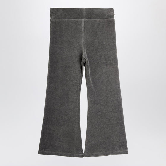 Mini Rodini Grey flared velvet trousers