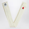 Mini Rodini White openwork tights with embroidered strawberries