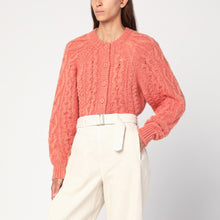  ISABEL MARANT Étoile Rust pink Yara openwork knit cardigan