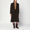 ISABEL MARANT Étoile Kaki checked Lexana double-breasted coat