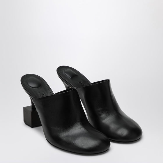 JACQUEMUS Black mule with geometric heel