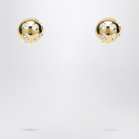 JACQUEMUS Square Round Earrings with rhinestones