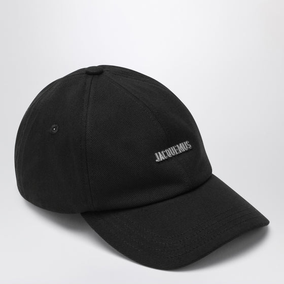 JACQUEMUS Black baseball cap with logo