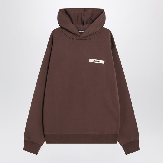 JACQUEMUS Brown cotton hoodie