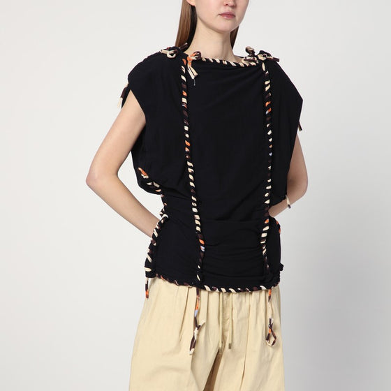 ISABEL MARANT Top Zohra black in cotton