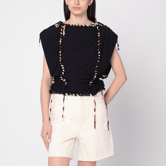 ISABEL MARANT Top Zohra black in cotton