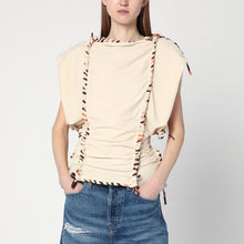  ISABEL MARANT Top Zohra écru in cotton