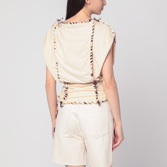 ISABEL MARANT Top Zohra écru in cotton