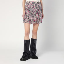  ISABEL MARANT Roumi skirt with pink print in silk