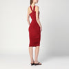 ISABEL MARANT One-shoulder Ethel dress in light burgundy