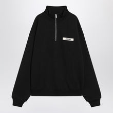  JACQUEMUS Black cotton zip-up sweatshirt
