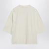 JACQUEMUS Light beige boxy T-shirt with logo