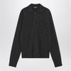 JACQUEMUS Dark grey wool and cashmere cardigan