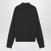 JACQUEMUS Dark grey wool and cashmere cardigan