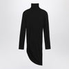 JACQUEMUS Black draped  Spallina dress
