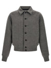 Jacquemus Grey Le Bomber Feltro Bomber Jacket